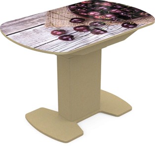 Обеденный раздвижной стол Корсика исп. 2 Фотопечать (Фрукты №29) 1200(1515)*800 в Миассе