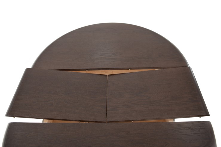 Кухонный стол раскладной Леонардо-1 исп. Круг 1000, тон 2 (Морилка/Эмаль) в Челябинске - изображение 5
