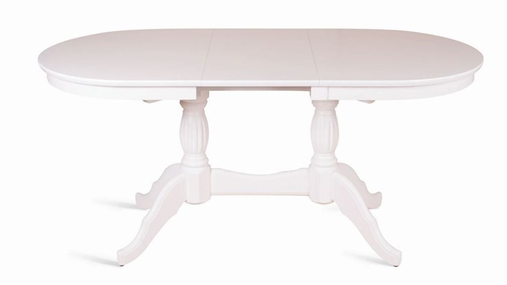 Кухонный стол раскладной Лилия-1300 (белая эмаль) 78,5x82x130+35 в Челябинске - изображение 1