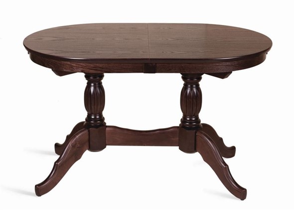 Кухонный стол раскладной Лилия-1300 (темный тон) 78,5x82x130+35 в Копейске - изображение