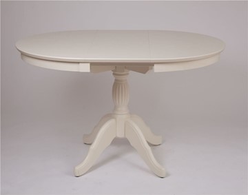 Обеденный раздвижной стол Лилия (слоновая кость) 78,5x82x110+35 в Миассе