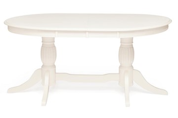 Кухонный стол раскладной LORENZO (Лоренцо) 160+46x107x76, pure white (402) арт.13547 в Копейске