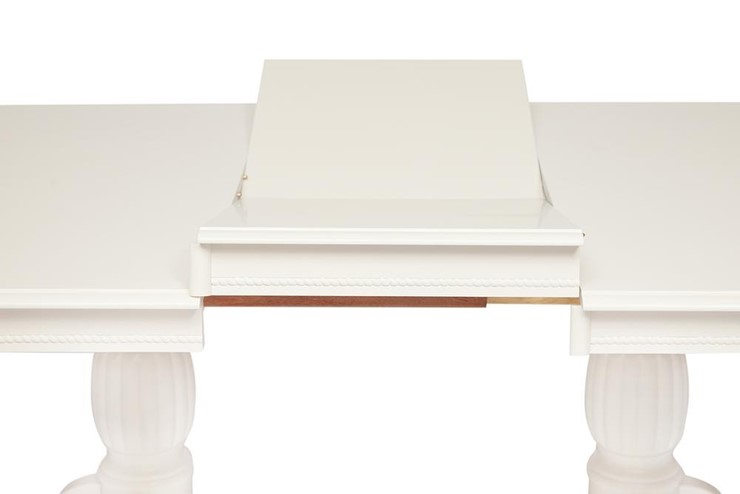 Кухонный стол раскладной LORENZO (Лоренцо) 160+46x107x76, pure white (402) в Челябинске - изображение 6