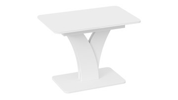 Раздвижной стол Люксембург тип 2 (Белый/Стекло белое матовое) в Магнитогорске