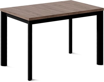 Кухонный стол раскладной Нагано-1L (ноги черные, дуб табако) в Златоусте