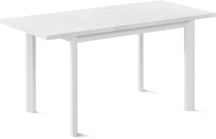 Стол раздвижной Нагано-1L (ноги металлические белые, белый цемент) в Миассе - изображение 1