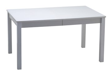 Кухонный стол раскладной Нагано-2 стекло белое opti (хром-лак) в Миассе