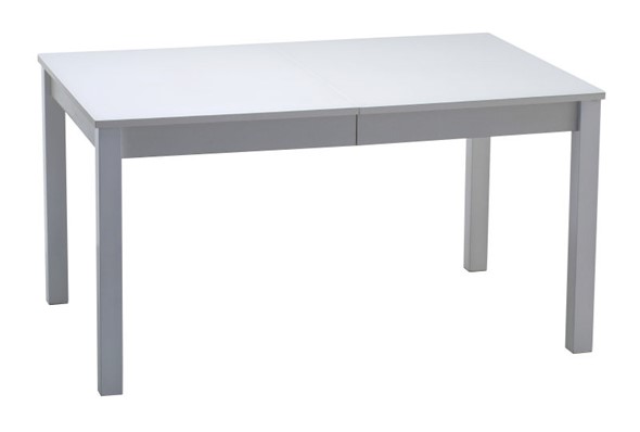 Кухонный стол раскладной Нагано-2 стекло белое opti (хром-лак) в Магнитогорске - изображение