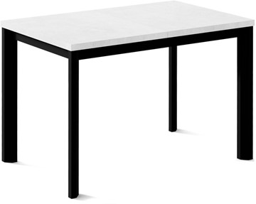 Обеденный раздвижной стол Нагано-2L (ноги черные, белый цемент) в Миассе