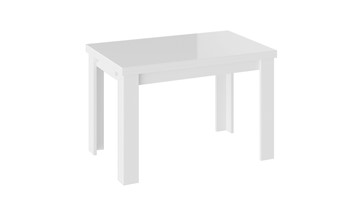 Стол раздвижной Норман тип 1, цвет Белый/Стекло белый глянец в Магнитогорске