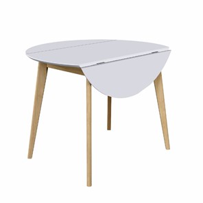 Кухонный раздвижной стол Орион Drop Leaf 100, Дуб/белый в Копейске - предосмотр 7