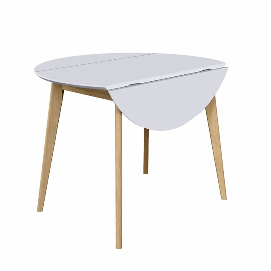 Кухонный раздвижной стол Орион Drop Leaf 100, Дуб/белый в Копейске - изображение 7