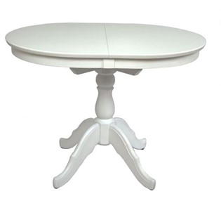 Кухонный стол раскладной Овальный (белая эмаль) 78,5x82x110+35 в Копейске