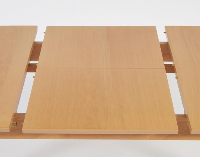 Обеденный раздвижной стол Pavillion (Павильон) бук/мдф 80x120+40x75, Натуральный арт.13982 в Челябинске - изображение 5