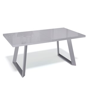 Кухонный стол раскладной PL1400 (серый/стекло серое) в Магнитогорске