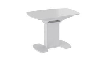 Стол со стеклянной столешницей Портофино (СМ(ТД)-105.01.11(1)), цвет  Белый глянец/Стекло белое в Миассе