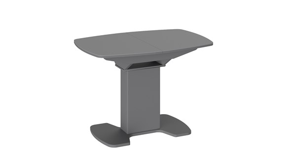 Обеденный раздвижной стол Портофино (СМ(ТД)-105.01.11(1)), цвет Серое/Стекло серое матовое LUX в Златоусте - изображение