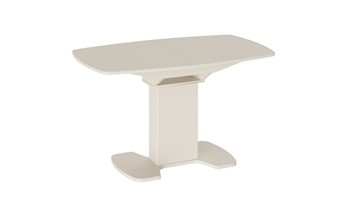 Стеклянный кухонный стол Портофино (СМ(ТД)-105.02.11(1)), цвет Бежевое/Стекло бежевое матовое LUX в Копейске