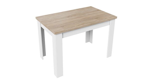 Обеденный раздвижной стол Промо тип 4 (Белый/Дуб сонома светлый) в Миассе - изображение