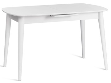 Кухонный стол раздвижной RAMBO (mod. 1193) МДФ/пластик, 130+30х80х75, white (белый) арт.19489 в Челябинске