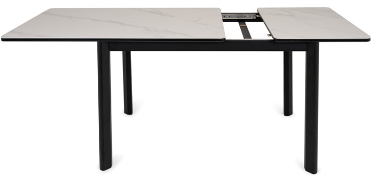Кухонный стол раскладной Римини-мини С, 90х65 (+40) керамика Black Marble (черный) в Магнитогорске - изображение 3