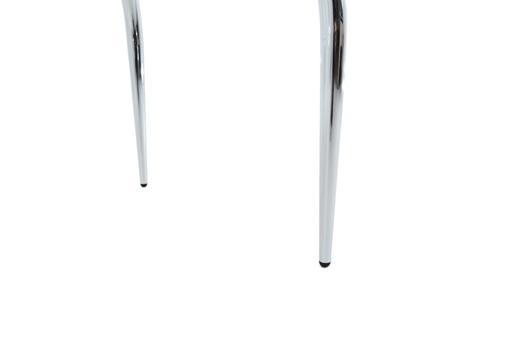 Обеденный раздвижной стол Ривьера - Круг, ноги хром №5, ФП (Цветы №45) в Челябинске - изображение 5