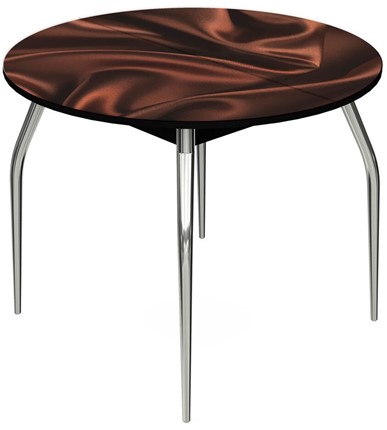 Обеденный раздвижной стол Ривьера - Круг, ноги метал. крашеные №24, ФП (Кофе №21) в Челябинске - изображение