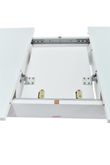 Обеденный раздвижной стол Ривьера исп.1 хром №5 (стекло капучино/белый) в Миассе - изображение 4