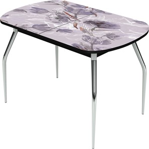 Обеденный раздвижной стол Ривьера исп.1 ноги метал. крашеные №24 Фотопечать (Текстура №31) в Миассе