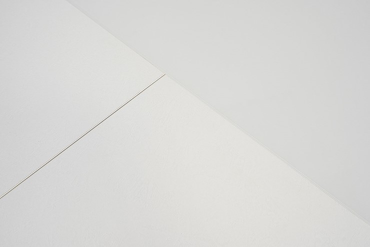Кухонный стол раскладной Сальвадор-2G (ноги белые, стекло cristal/белый цемент) в Магнитогорске - изображение 6