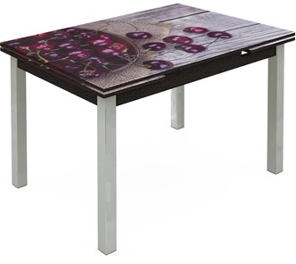 Раздвижной стол Шанхай исп. 1, ноги метал. крашеные №21 Фотопечать (Фрукты №29) в Копейске