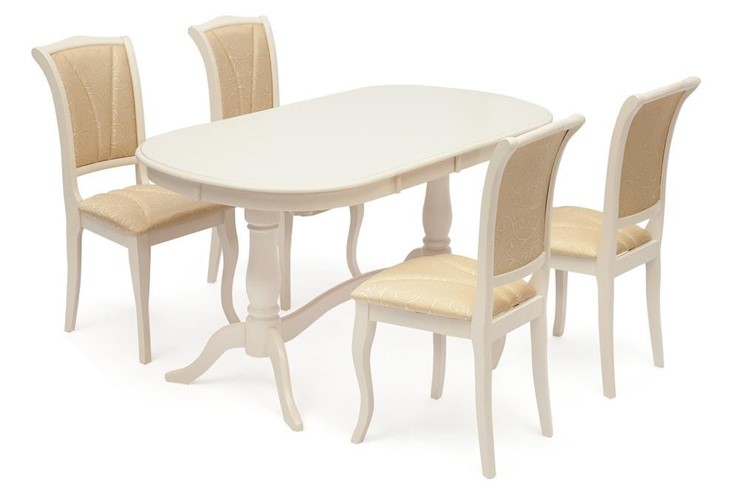 Кухонный стол раздвижной Siena ( SA-T6EX2L ) 150+35+35х80х75, ivory white (слоновая кость 2-5) арт.12490 в Челябинске - изображение 6