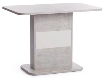 Стол раздвижной SMART ЛДСП, 105-140x68,6x75 Белый бетон/Белый арт.18993 в Миассе