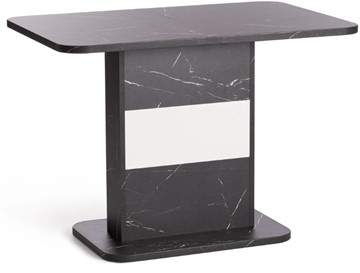 Кухонный стол раздвижной SMART ЛДСП, 105-140x68,6x75 Мрамор Блэк Роял/Белый арт.19264 в Копейске