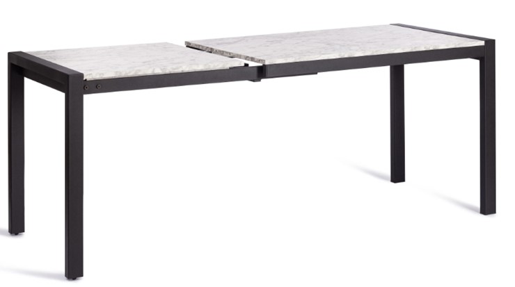 Кухонный раскладной стол SVAN (mod. 1011) ЛДСП+меламин/металл, 120+67х74х75, сосна/чёрный арт.19490 в Челябинске - изображение 4