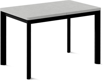 Стол обеденный раскладной Токио-2L (ноги металлические черные, светлый цемент) в Магнитогорске