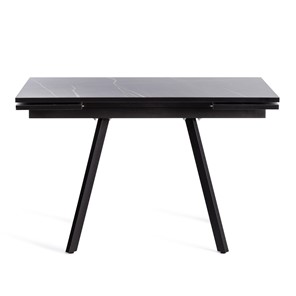 Кухонный стол раздвижной VIGO ЛДСП/HPL/металл,120x80x30х30х75 см, Мрамор чёрный/чёрный арт.19730 в Миассе - предосмотр 2