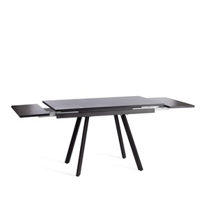 Кухонный стол раздвижной VIGO ЛДСП/HPL/металл,120x80x30х30х75 см, Мрамор чёрный/чёрный арт.19730 в Миассе - предосмотр 4