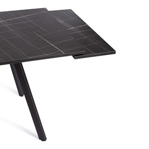 Кухонный стол раздвижной VIGO ЛДСП/HPL/металл,120x80x30х30х75 см, Мрамор чёрный/чёрный арт.19730 в Миассе - предосмотр 7