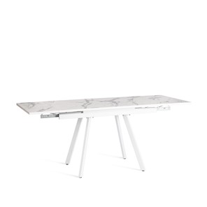 Раздвижной стол VIGO ЛДСП/HPL/металл,120x80x30х30х75 см, Мрамор светлый/белый арт.20623 в Челябинске - предосмотр 5
