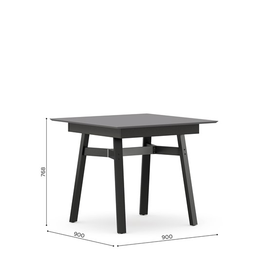 Обеденный стол 900 Элиот ЛД 414.110.000, Оникс Серый/Чёрный в Миассе - изображение 3