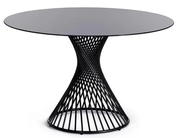 Кухонный стол BERTOIA (mod. GT21) металл/стекло, Black (черный) арт.20595 в Миассе - предосмотр