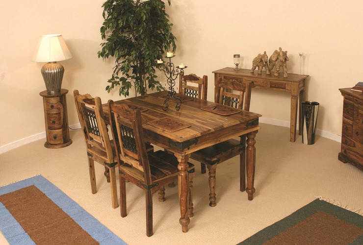 Обеденный стол Бомбей 0390-135 палисандр, 135*90*76, натуральный (natural) арт.11676 в Челябинске - изображение 5
