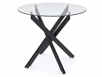 Стеклянный обеденный стол Dikline R900 стекло/ножки черный металл в Магнитогорске
