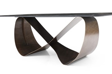 Стол обеденный DT9305FCI (240) черный керамика/бронзовый в Миассе - предосмотр 3