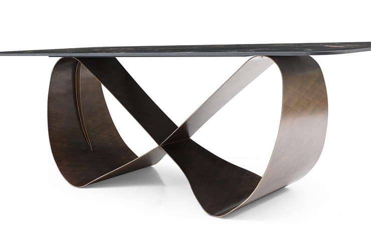 Стол обеденный DT9305FCI (240) черный керамика/бронзовый в Миассе - изображение 3