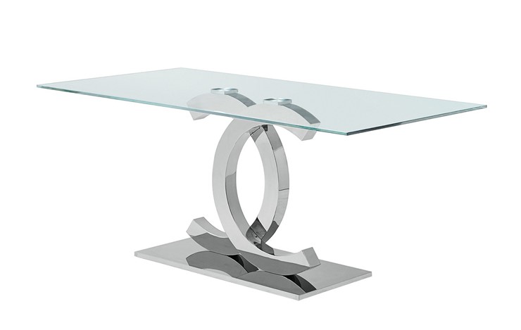 Кухонный обеденный стол FT-151 (180) прозрачный в Миассе - изображение 1
