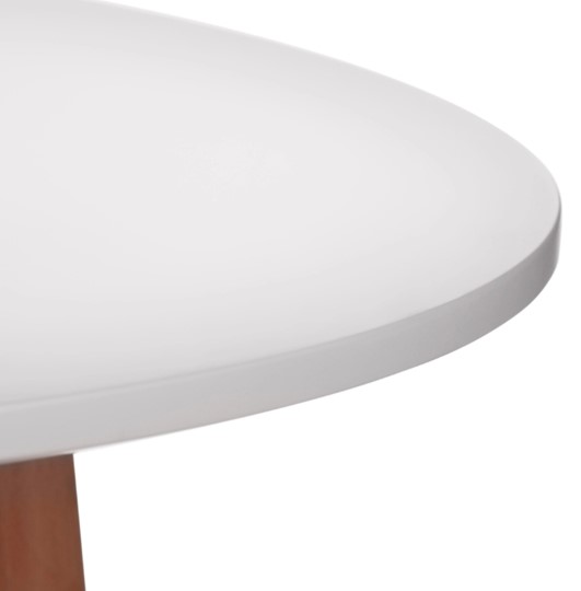 Кухонный обеденный стол MARS (mod.T1004) МДФ/дерево, 80х80х75, Белый/натуральный арт.15186 в Челябинске - изображение 1