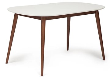 Кухонный стол MAX (Макс) бук/мдф 140х80х75 Белый/Коричневый арт.10465 в Челябинске - предосмотр 1