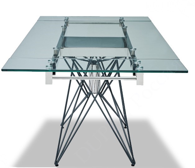 Кухонный раскладной стол T-041 (140) прозрачный в Миассе - изображение 4